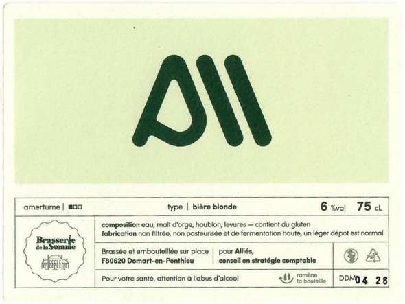 Etiquette BRASSERIE DE LA SOMME 160