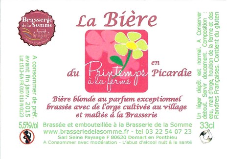 Etiquette BRASSERIE DE LA SOMME 30