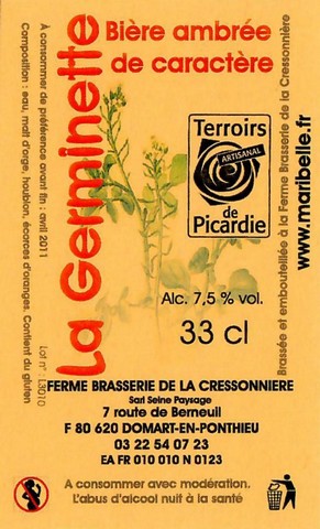 Etiquette BRASSERIE DE LA SOMME 40