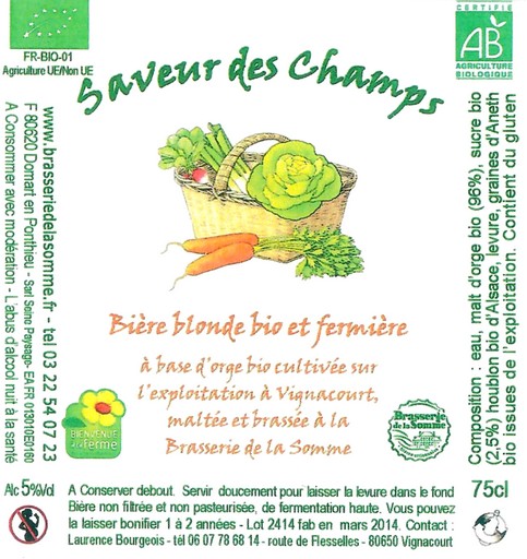 Etiquette BRASSERIE DE LA SOMME 67