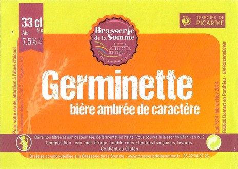 Etiquette BRASSERIE DE LA SOMME 84