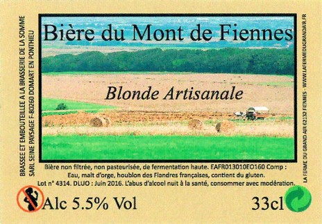 Etiquette BRASSERIE DE LA SOMME 85