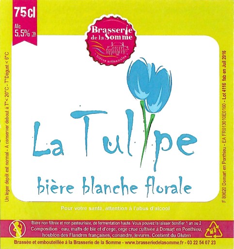 Etiquette BRASSERIE DE LA SOMME 88