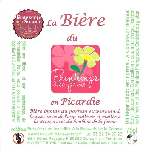 Etiquette BRASSERIE DE LA SOMME 91