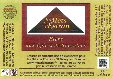 Etiquette BRASSERIE DE LA SOMME 98