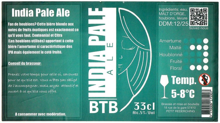 Etiquette BRASSERIE DE LA TERRE A LA BIERE 08