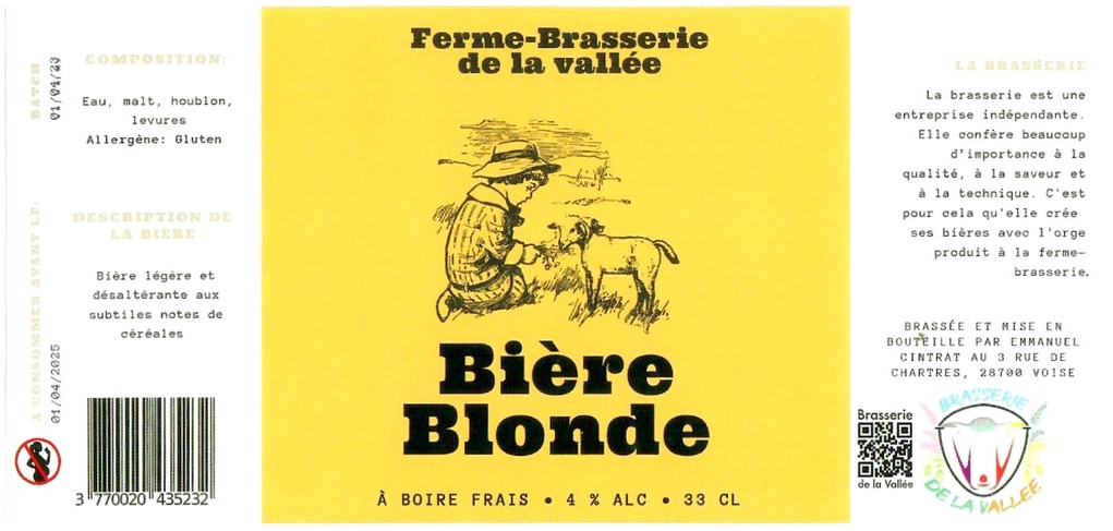 Etiquette BRASSERIE DE LA VALLEE 07