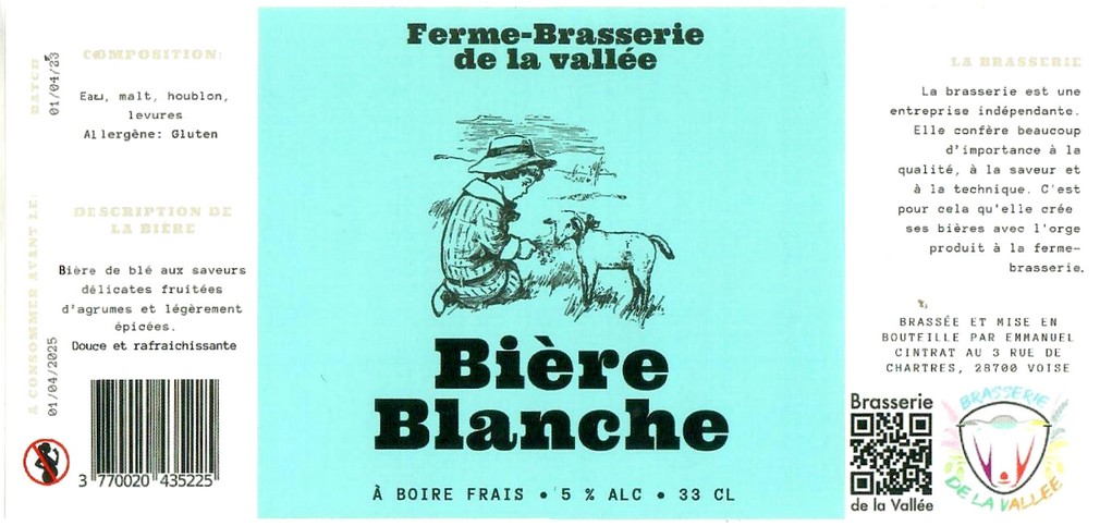 Etiquette BRASSERIE DE LA VALLEE 12