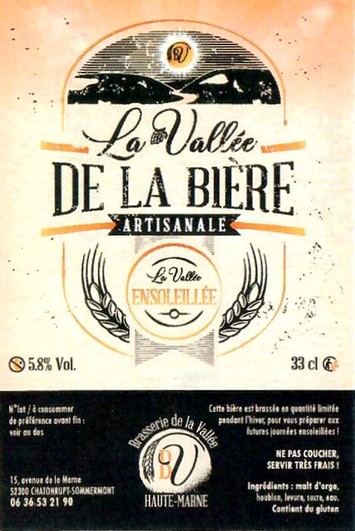 Etiquette BRASSERIE DE LA VALLEE 52 04