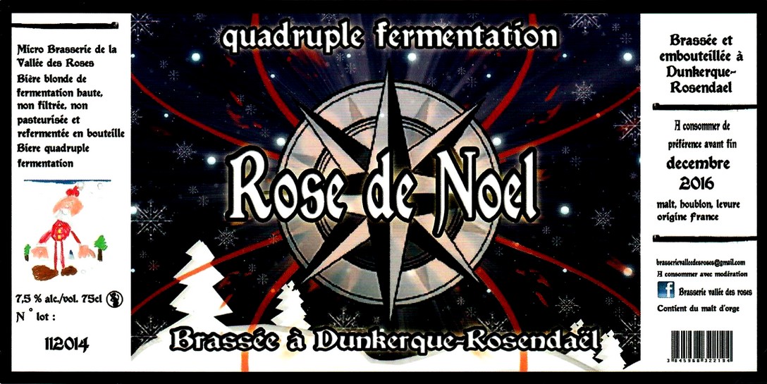 etiquette BRASSERIE DE LA VALLEE DES ROSES 07