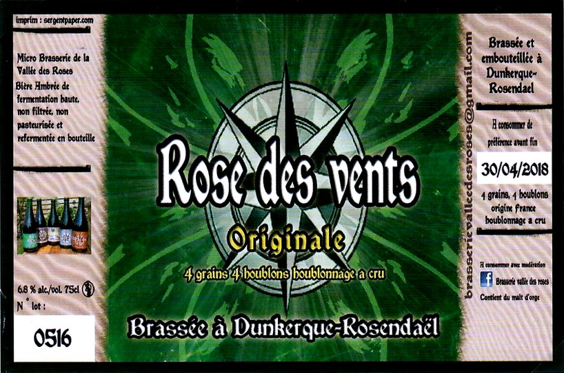 etiquette BRASSERIE DE LA VALLEE DES ROSES 08