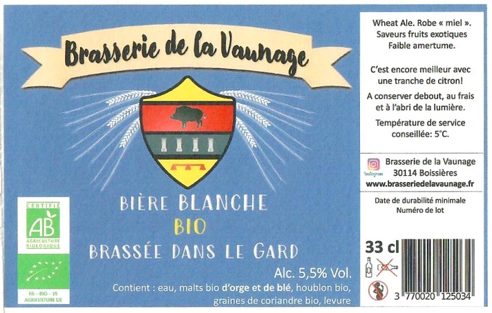 Etiquette BRASSERIE DE LA VAUNAGE 05