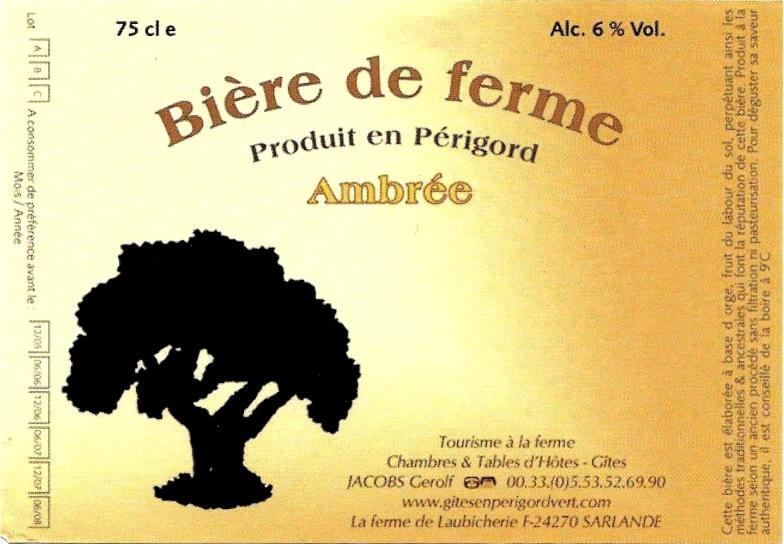 etiquette BRASSERIE DE LAUBICHERIE 06