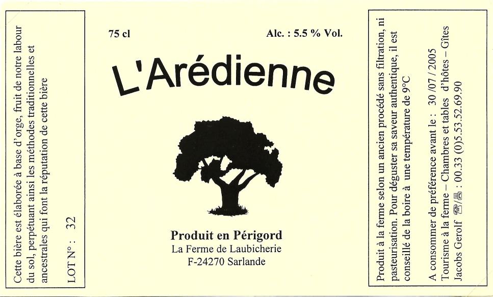 etiquette BRASSERIE DE LAUBICHERIE 13