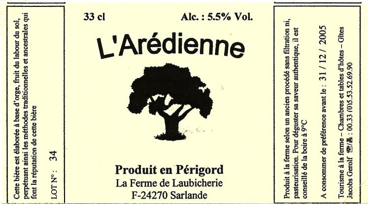 etiquette BRASSERIE DE LAUBICHERIE 14