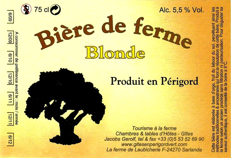 etiquette BRASSERIE DE LAUBICHERIE 19