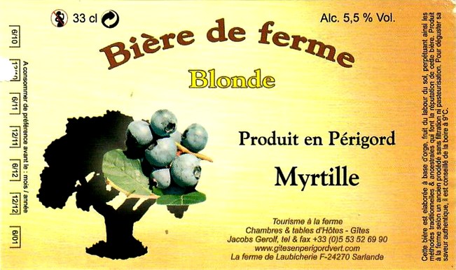 etiquette BRASSERIE DE LAUBICHERIE 21