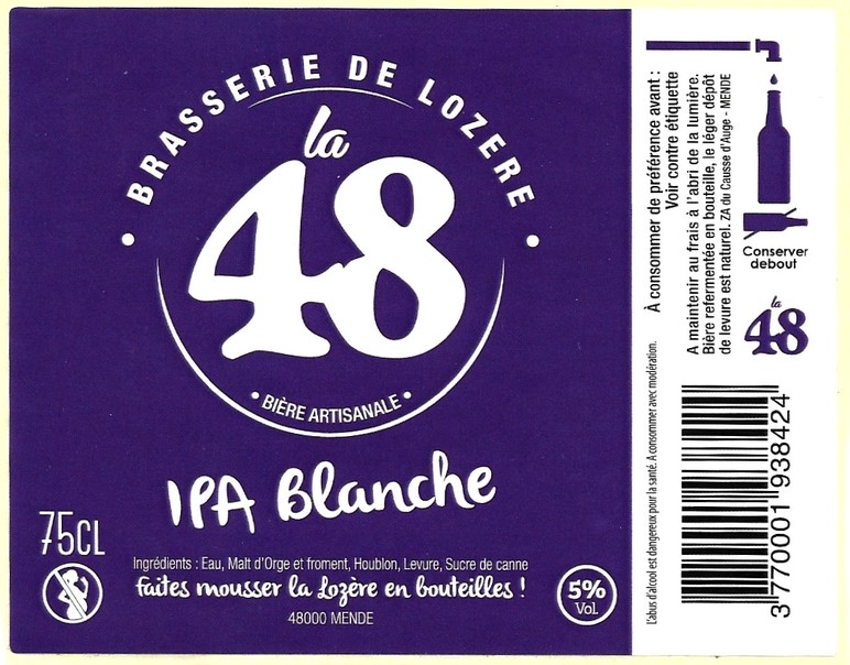 etiquette BRASSERIE DE LOZERE 46