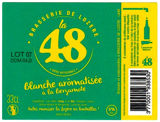 etiquette BRASSERIE DE LOZERE 49