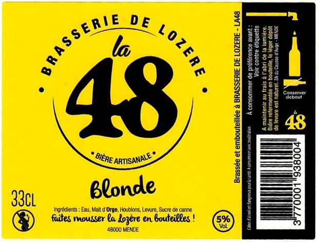 Etiquette BRASSERIE DE LOZERE 53