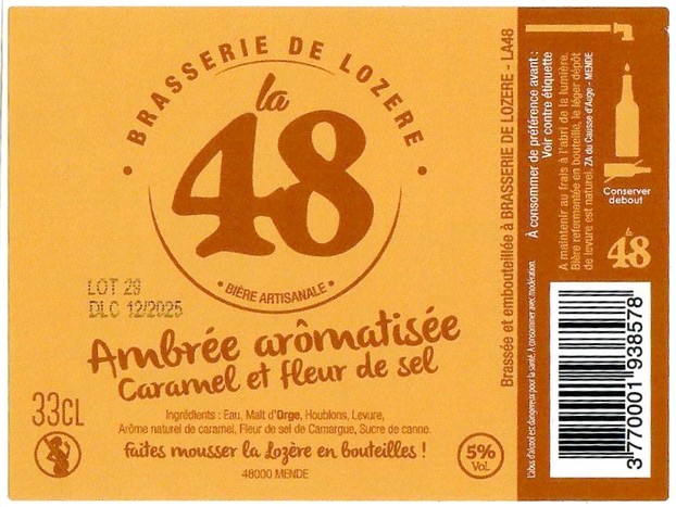 Etiquette BRASSERIE DE LOZERE 58