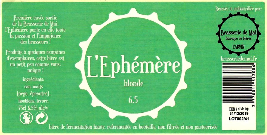 etiquette BRASSERIE DE MAI 05