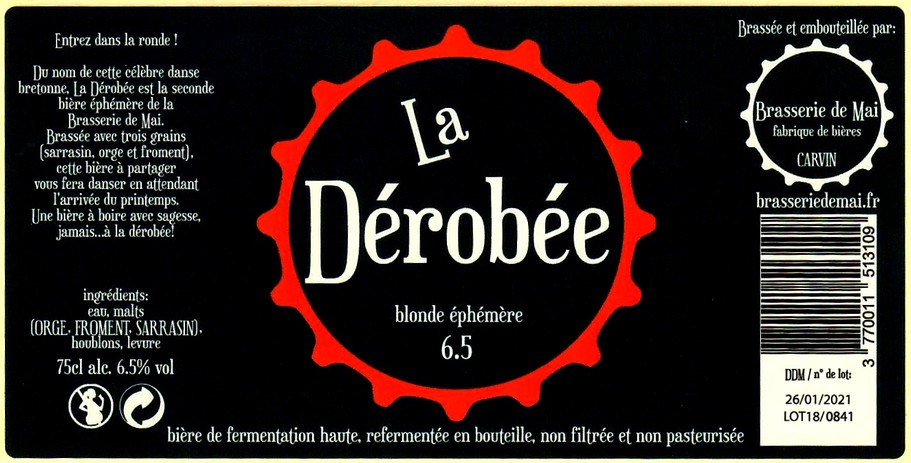 etiquette BRASSERIE DE MAI 11