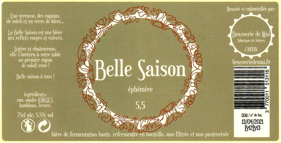 etiquette BRASSERIE DE MAI 14