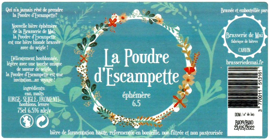 etiquette BRASSERIE DE MAI 17