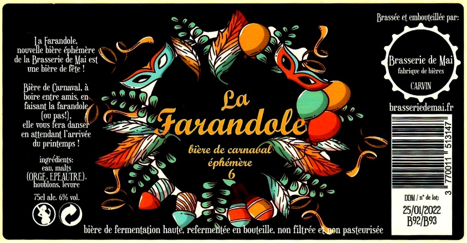 etiquette BRASSERIE DE MAI 22