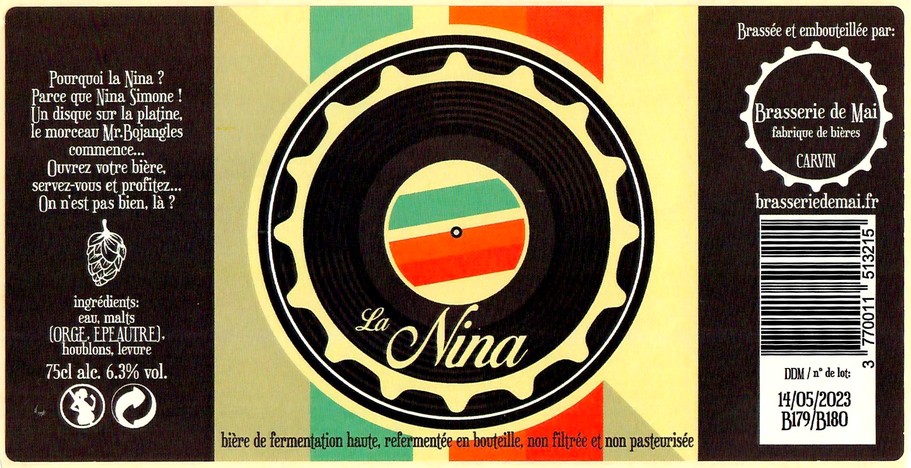 Etiquette BRASSERIE DE MAI 26