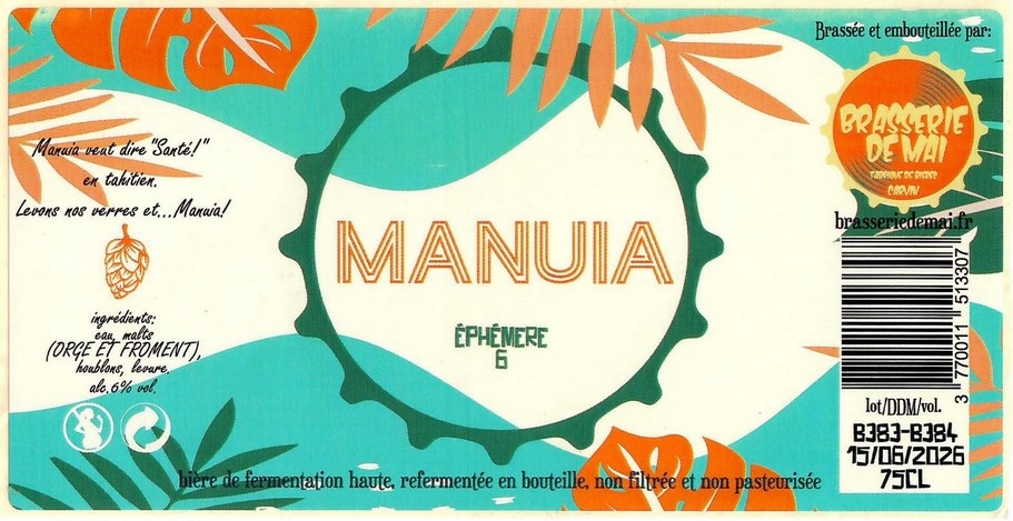 Etiquette BRASSERIE DE MAI 27