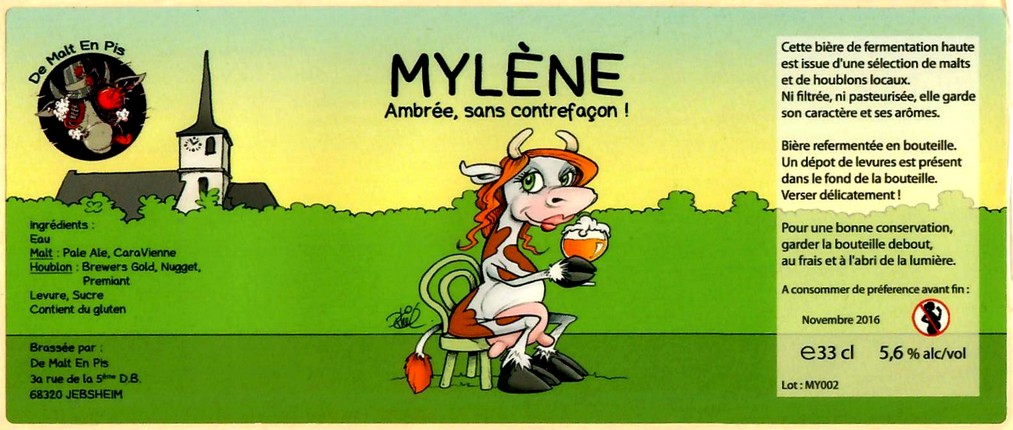 Etiquette BRASSERIE DE MALT EN PIS 12