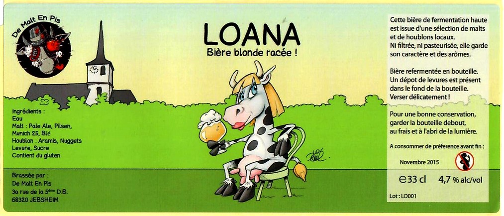 Etiquette BRASSERIE DE MALT EN PIS 13