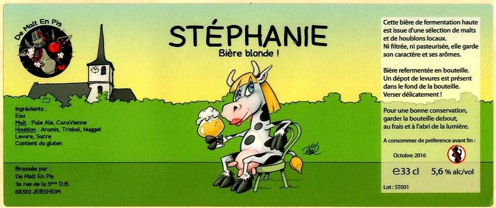 Etiquette BRASSERIE DE MALT EN PIS 14