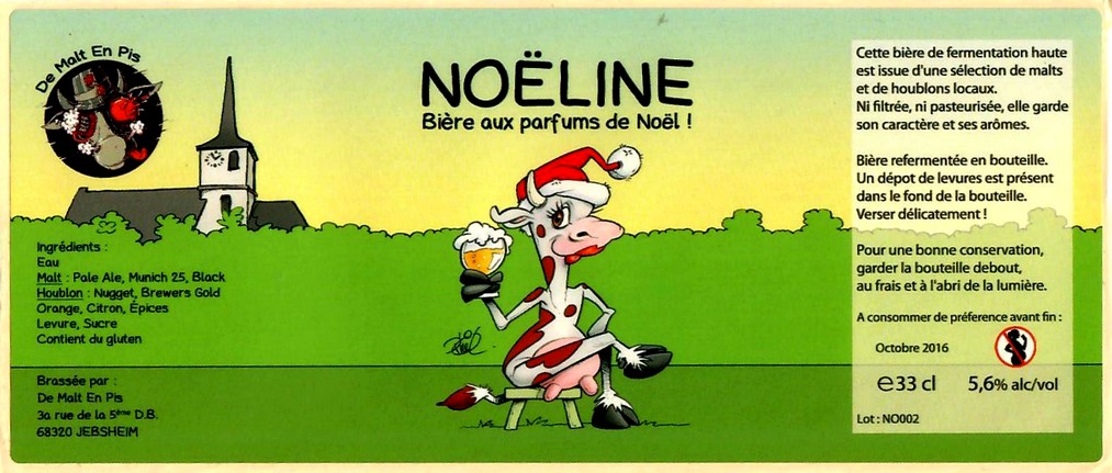 Etiquette BRASSERIE DE MALT EN PIS 15