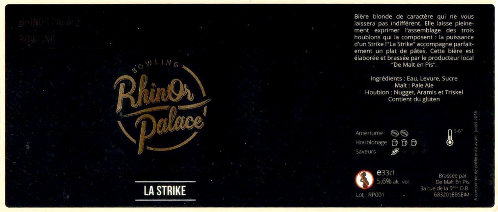 Etiquette BRASSERIE DE MALT EN PIS 18