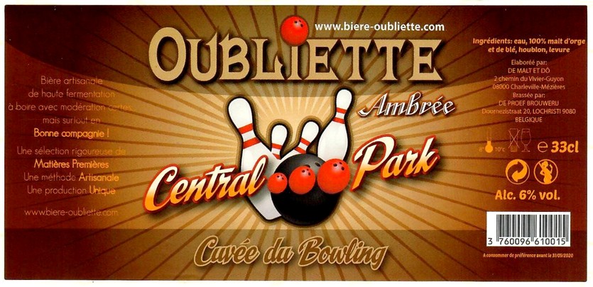 Etiquette BRASSERIE DE MALT ET D'O 22