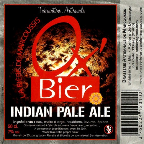 Etiquette BRASSERIE DE MARCOUSSIS 02