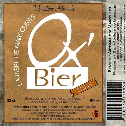 Etiquette BRASSERIE DE MARCOUSSIS 04