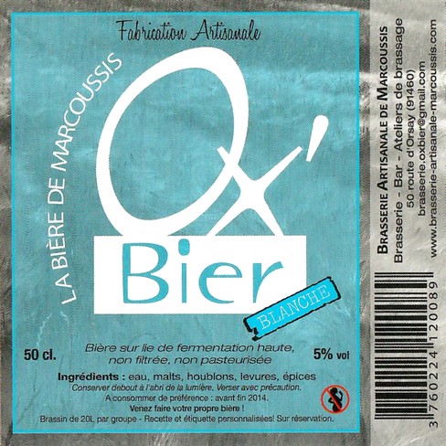 Etiquette BRASSERIE DE MARCOUSSIS 08