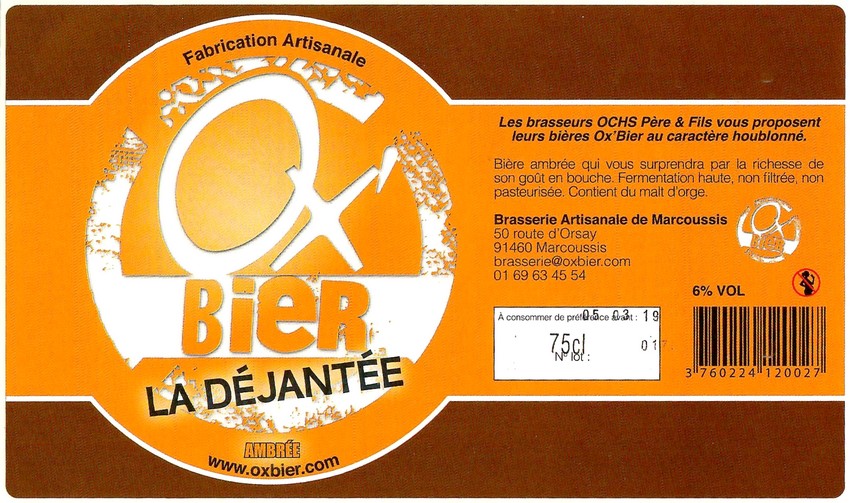 Etiquette BRASSERIE DE MARCOUSSIS 10