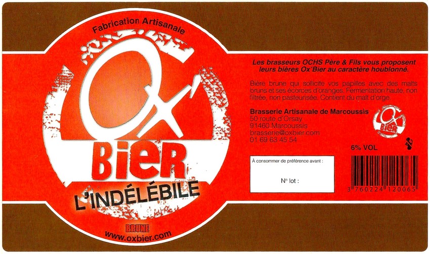 Etiquette BRASSERIE DE MARCOUSSIS 15