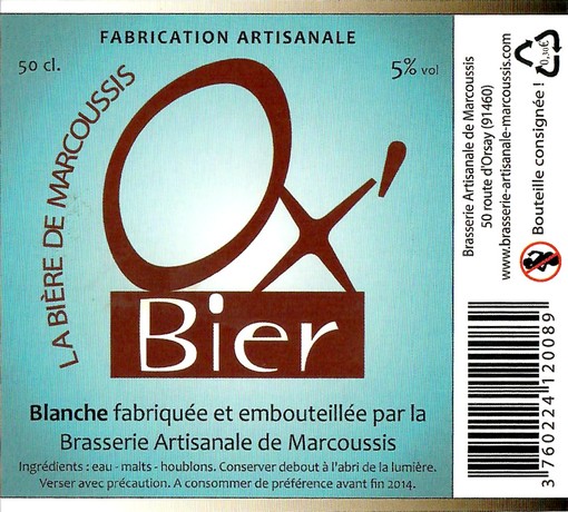 Etiquette BRASSERIE DE MARCOUSSIS 26