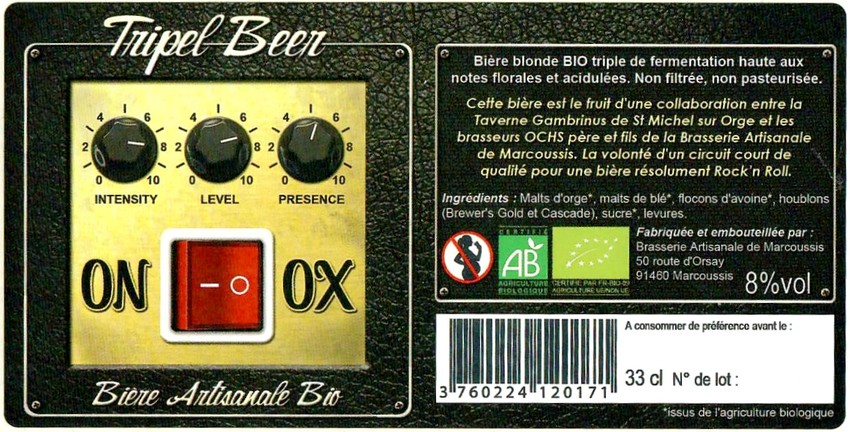 Etiquette BRASSERIE DE MARCOUSSIS 31