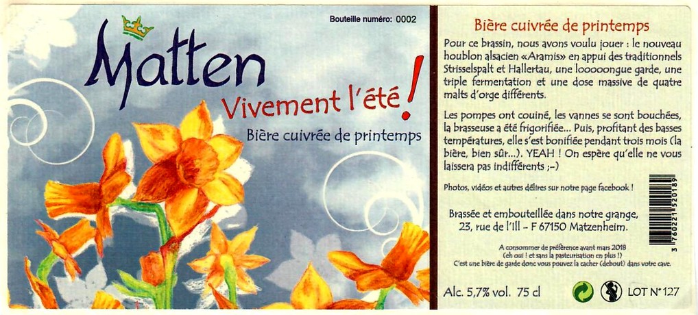 etiquette BRASSERIE DE MATZENHEIM 19