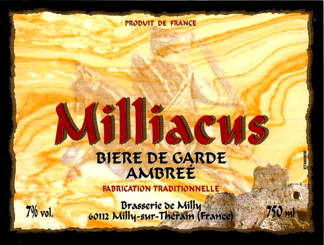 etiquette BRASSERIE DE MILLY 01