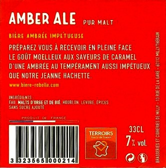 etiquette BRASSERIE DE MILLY 28 BIS