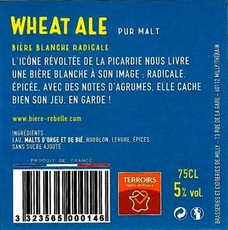 etiquettte BRASSERIE DE MILLY 41B