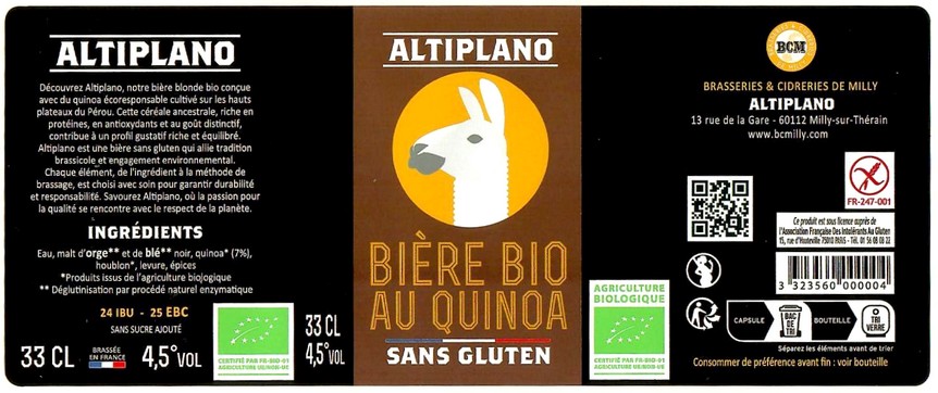 Etiquette BRASSERIE DE MILLY 47